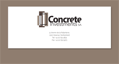 Desktop Screenshot of concreteinvestments.com